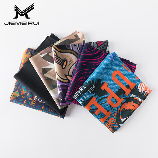 【时尚印花无缝头巾】 户外运动骑行工具多功能骑行围脖防晒面巾 商品图1