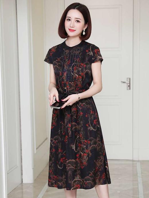 伊绫，真丝莨绸，香云纱连衣裙 商品图1