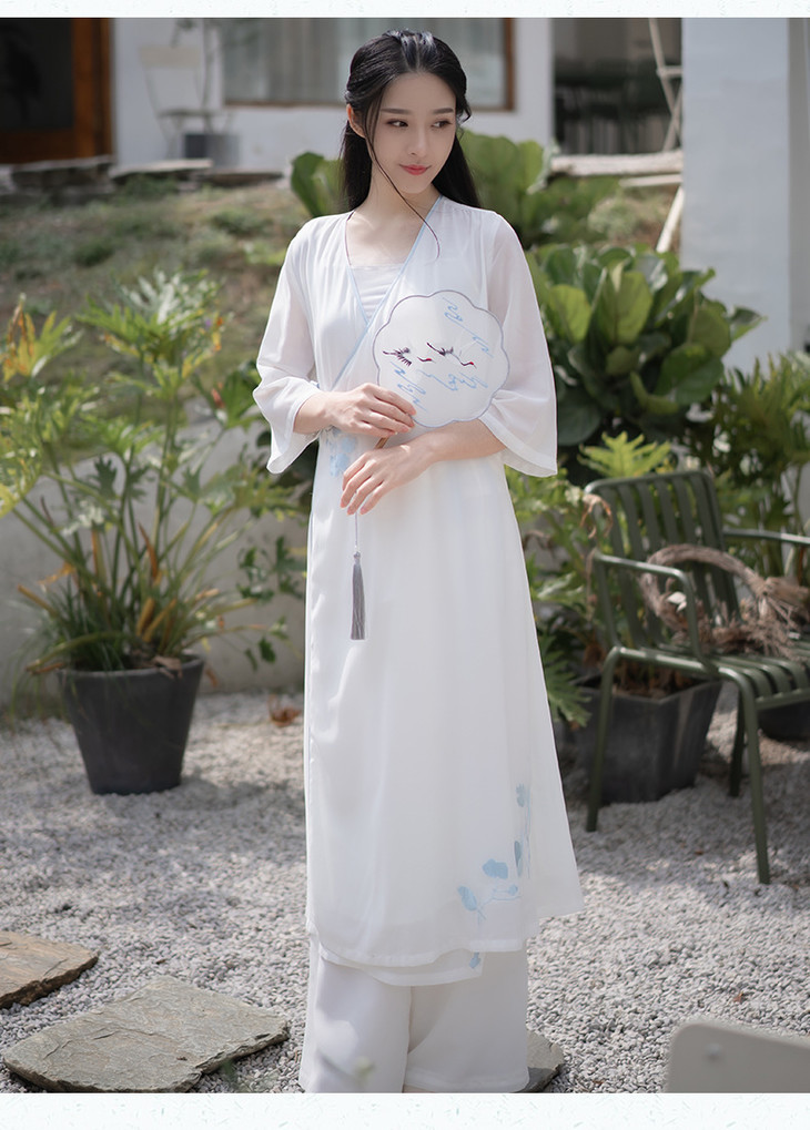 中国风文艺改良交领改良交领连衣裙qn-l2105