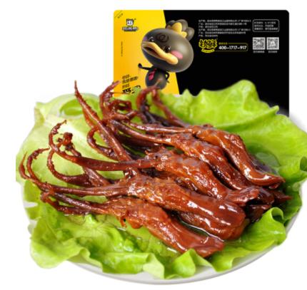 周黑鸭 锁鲜卤鸭舌 麻辣微甜休闲零食 气调盒装150g 商品图0