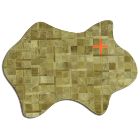 ZD·轻奢风格牛皮方毯