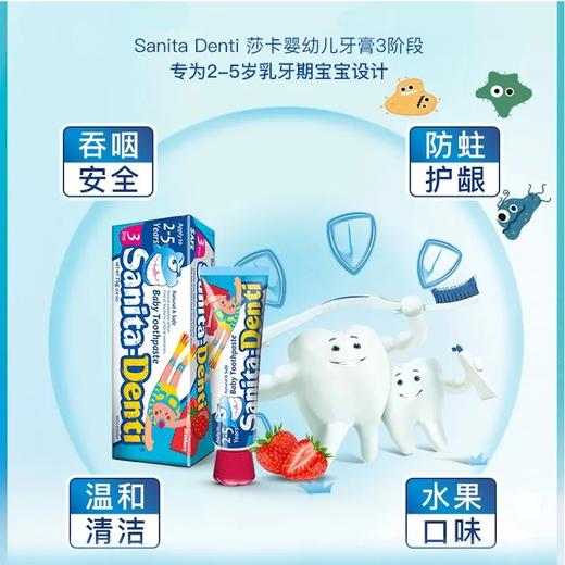 莎卡 韩国sanita-denti 婴幼儿无氟牙膏 商品图2