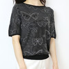 SM-A16093夏新款高端气质上衣女欧根纱刺绣蝴蝶ins潮T恤 商品缩略图0