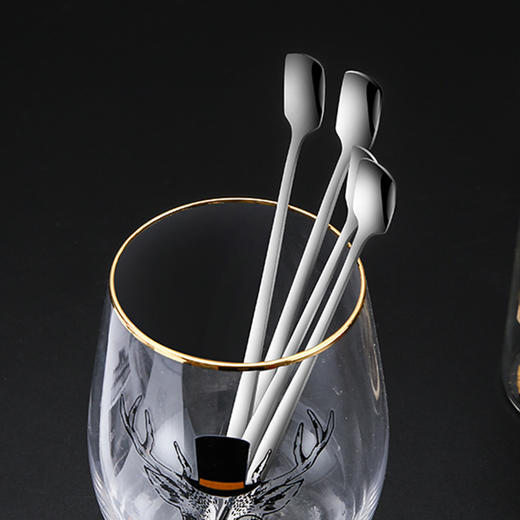 304不锈钢方头搅拌长柄勺 商品图2