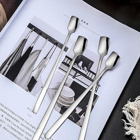 304不锈钢方头搅拌长柄勺