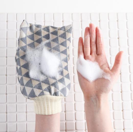 【洁浴用品】* 韩版去角质沐浴手套 成人双面加厚洗澡沐浴用品 搓泥去污搓澡神器 商品图1