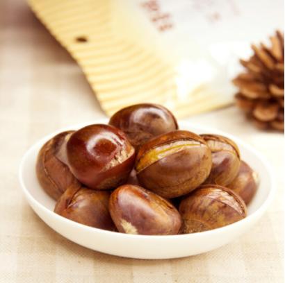 百草味 每日坚果炒货 笑口板栗 即食香糯 带壳熟栗子休闲零食特产开口甘栗 板栗120g/袋 商品图2