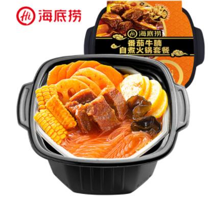 【限时特惠】海底捞 自热火锅方便速食 番茄牛腩365g+麻辣嫩牛435g+香辣素食400g+韩国泡菜381g 套餐 商品图7
