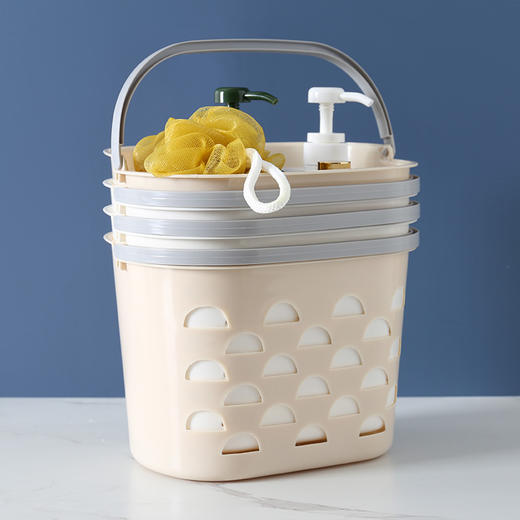 【手提洗澡篮子浴筐洗漱用品】可爱洗浴沐浴居家日用蓝浴室收纳框宿舍 商品图2