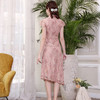 DLQ-A2283中国风粉色旗袍套装两件套2020气质新款 商品缩略图2