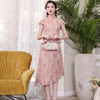 DLQ-A2283中国风粉色旗袍套装两件套2020气质新款 商品缩略图0