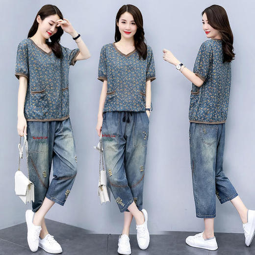 QC-ZYQ6078时尚宽松百搭减龄套装 商品图1