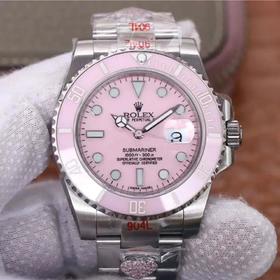 GMF劳li士更​新V2版本粉鬼‎。女士腕表，精钢表带，自动机械机芯，密底。