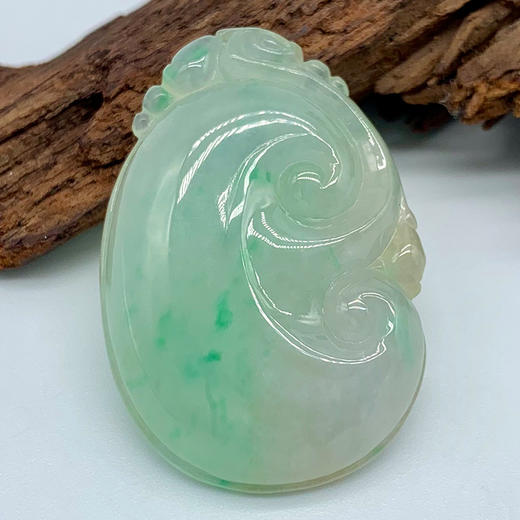 派瑞翡翠 翡翠如意 糯种 飘花 商品图3