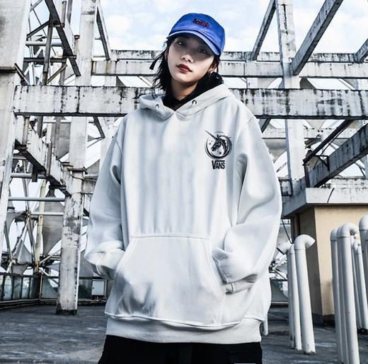 519 七彩镭射变色t 万斯vans国潮小众设计3m反光炫彩独角兽连帽卫衣