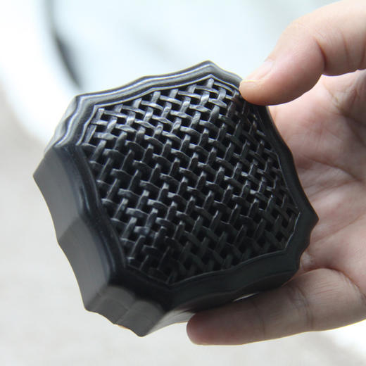 竹韵雅风编织纹-小° 紫光檀 单/双层香盒 商品图4