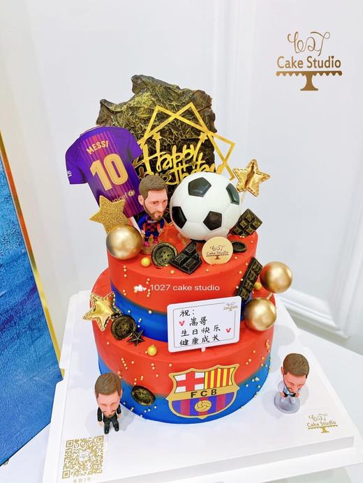 1027CAKE |  足球主题蛋糕 梅西 双层 商品图0