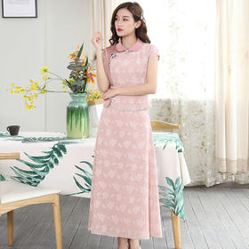 DLQ-A2559法式复古粉色半身裙套装