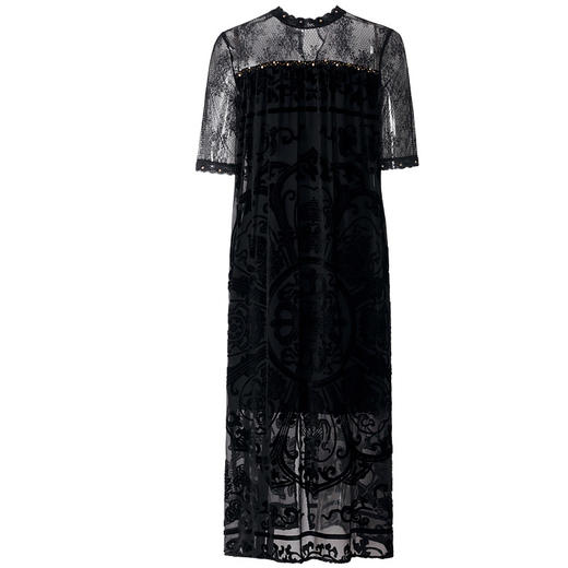 DLQ-W0003新款夏轻熟风蕾丝性感气质显瘦女人味连衣裙 商品图4