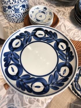 手绘蓝海草大圆盘(中)