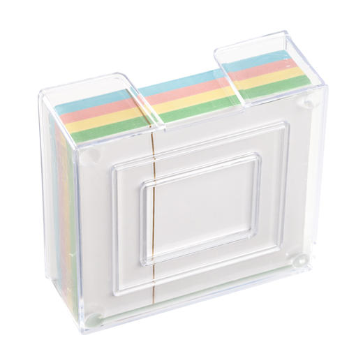 齐心C4215彩色便签盒配纸94*87mm透明 商品图2