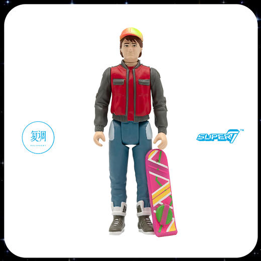 Super7 回到未来系列1 Back To The Future ReAction  Marty Mcfly 复古 挂卡 潮玩 商品图3