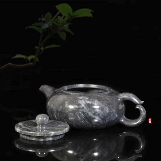 和田玉（青花）玉壶--滴水壶（宋鸣放6620）255.22g 商品图3