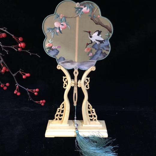 山房高定国风苏绣四丝绕丝手工精刺绣团扇 商品图6