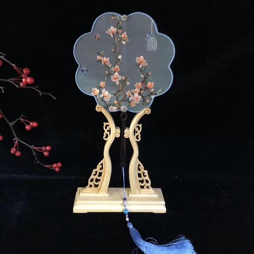 山房高定国风苏绣四丝绕丝手工精刺绣团扇 商品图2