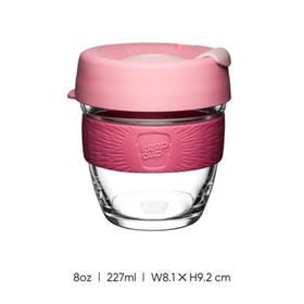 澳大利亚keepcup拼色彩环玻璃杯樱花小号