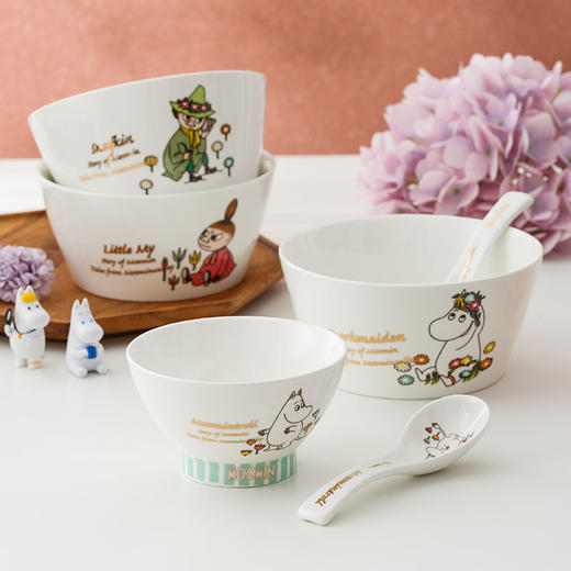 Moomin姆明生活日记汤勺 可爱陶瓷创意 勺子 沙拉碗 高脚碗 商品图9