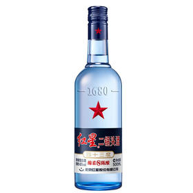 [白酒]红星二锅头蓝瓶43度绵柔500ml(光瓶)