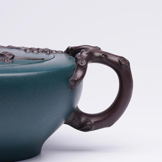 龙德堂陶艺 徐飞制《双色梅竹》苏门答腊青、紫泥 320cc(库存请咨询客服) 商品图4