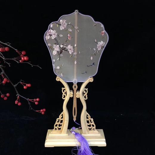 山房高定国风苏绣四丝绕丝手工精刺绣团扇 商品图5