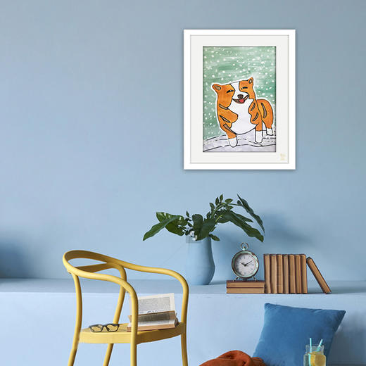 装饰画《雪花的味道我知道》 金羽翼残障小艺术家手绘作品 复制画/原画 商品图1