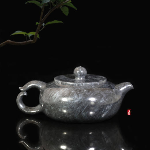 和田玉（青花）玉壶--滴水壶（宋鸣放6620）255.22g 商品图1