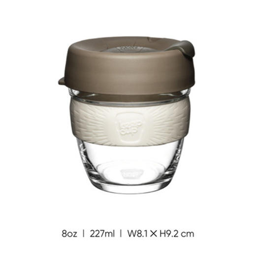 澳大利亚keepcup拼色彩环玻璃杯新拿铁小号 商品图0