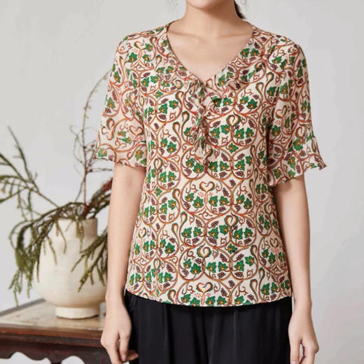 桑蚕丝上衣 商品图0