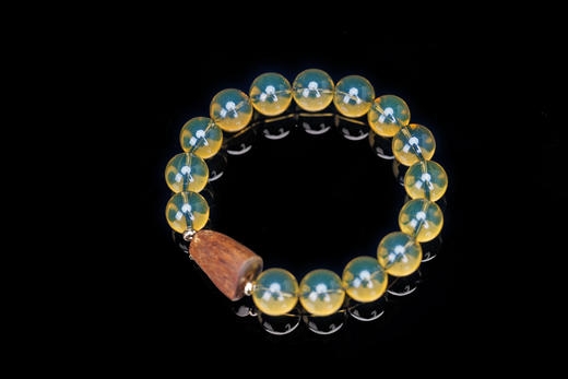 墨西哥蓝珀高蓝沉香手串搭配越南水沉随形 特价 商品图1