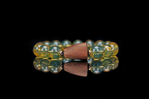 墨西哥蓝珀高蓝沉香手串搭配越南水沉随形 特价 商品图0