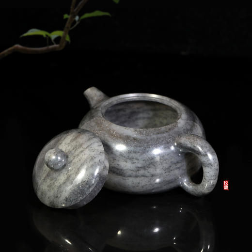 和田玉（青花）玉壶--竹节把西施壶（宋鸣放6648）229.7g 商品图3