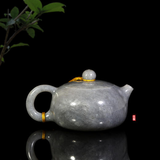 和田玉（青花）玉壶--西施壶（宋鸣放6655）137.6G 商品图1