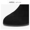 westory2020春新品尖头粗跟显瘦切尔西靴女简约通勤W29DS80101 商品缩略图1