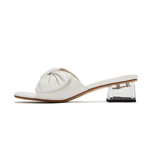 西村名物夏季新品水晶跟蝴蝶结优雅拖鞋X29BJ20431 商品图1