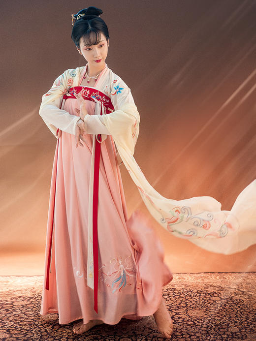 重回汉唐汉服女丝路遗珍中国风仙女飘逸非古装唐风齐胸襦裙套装春 商品图1