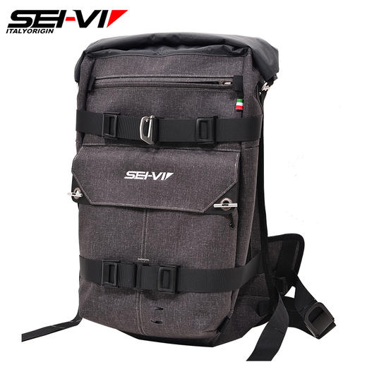 SEI-VI 赛威 意大利摩托车骑行双肩防水防摔背包男女骑士多功能包 商品图0