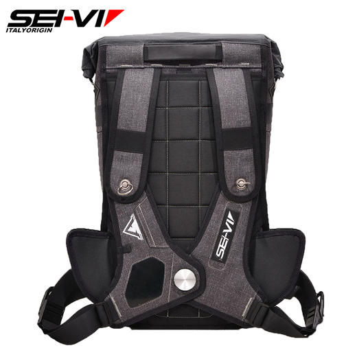 SEI-VI 赛威 意大利摩托车骑行双肩防水防摔背包男女骑士多功能包 商品图3