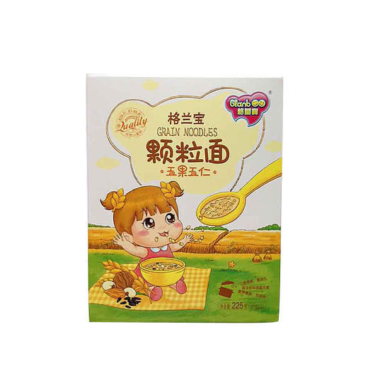格兰宝婴幼儿配方五果五仁颗粒面225G 商品图0