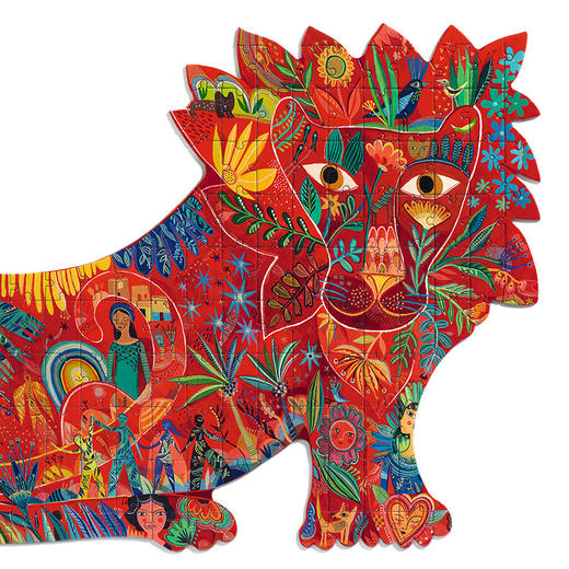 djeco进口异形儿童艺术平面拼图狮子150片6-7-8-9岁男孩女孩益智 商品图1