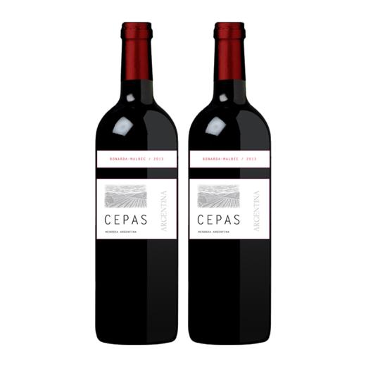 【双支特惠装】阿根廷原瓶进口红酒 赛佩斯博娜德马尔贝克红葡萄酒 Cepas Bonarda Malbec 单支装750ml*2 商品图0